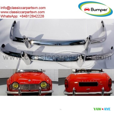 vintage-triumph-tr4-bumpers-1961-1965-classic-car-parts-for-restoration-big-0