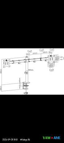 support-ergonomique-pour-double-ecran-lcdled-optimisez-votre-espace-de-travail-sur-yawaaye-big-0