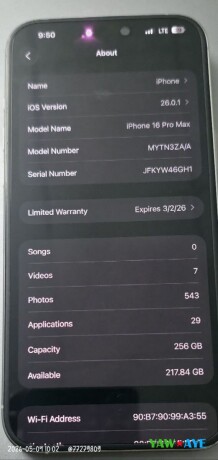 iphone-16-pro-max-256gb-100-battery-like-new-unbeatable-deal-on-yawaaye-big-0