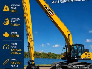excavatrice-longue-portee-sany-sy215c-lr-286-t