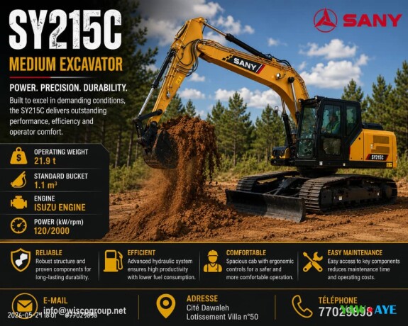 excavatrice-sany-sy215c-219-t-godet-11-m3-big-1