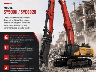pelle-de-demolition-sany-sy500h-haute-performance