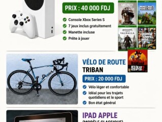 velo-de-route-xbox-series-s-et-ipad-en-bon-etat