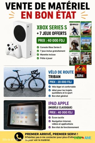 velo-de-route-xbox-series-s-et-ipad-en-bon-etat-big-0
