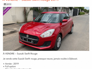 suzuki-swift-2019-rouge-full-options-excellent-etat