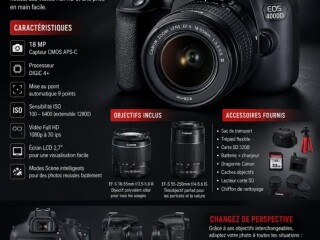 appareil-photo-canon-eos-4000d-comme-neuf-avec-objectif-interchangeable