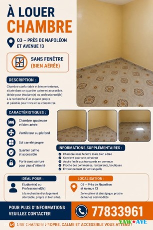 chambre-a-louer-proche-de-napoleon-q3-confort-et-commodite-a-yawaaye-big-0