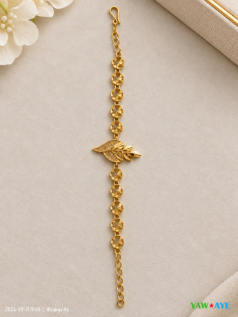 elegant-bracelet-femme-en-or-21-carats-avec-motif-feuilles-chic-et-raffine-sur-yawaaye-big-1