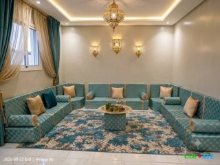 elegant-salon-traditionnel-oriental-modulable-en-bleu-turquoise-et-argente-neuf