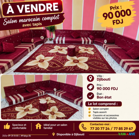 elegant-salon-marocain-complet-avec-tapis-bordeaux-style-et-confort-chez-yawaaye-big-0