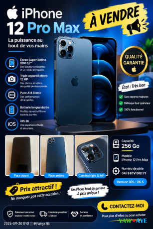 iphone-12-pro-max-2026-comme-neuf-excellent-etat-a-vendre-sur-yawaaye-big-1